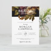 Old World Floral Bridal Shower Kaart (Staand voorkant)