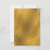 Old World Golden Charm Wedding RSVP Kaart (Achterkant)