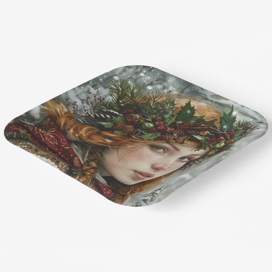 Old World Lady Papieren Bordje (Gebogen)