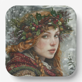 Old World Lady Papieren Bordje