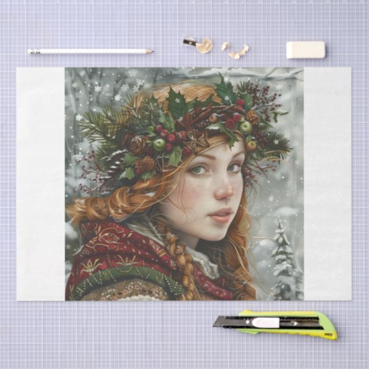 Old World Lady Tissuepapier (Craft)