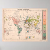Old World Language Map (1907) Poster (Voorkant)