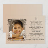 Old World Lijst Photo Invitation Kaart (Voorkant / Achterkant)