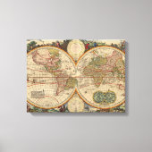 Old World Map By Nicolaas Visscher Canvas Afdruk (Voorkant)