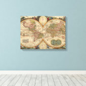 Old World Map By Nicolaas Visscher Canvas Afdruk (Insitu (Houten vloer))