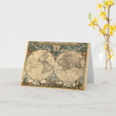 Old World Map - Card Kaart (Gele Bloem)