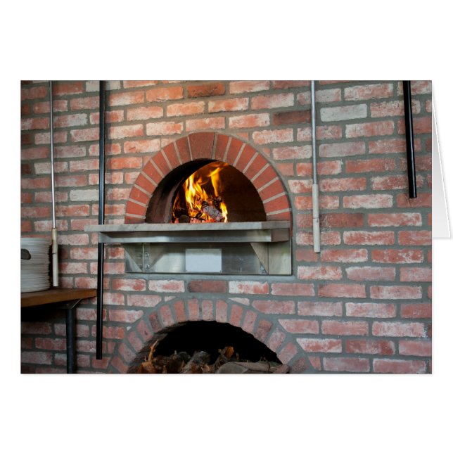Old World Pizza Oven Card (Voorkant Horizontaal)