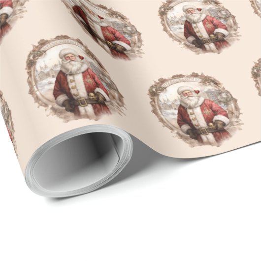 Old World Santa Cadeaupapier (Rol Hoek)