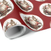 Old World Santa Cadeaupapier (Rol Hoek)