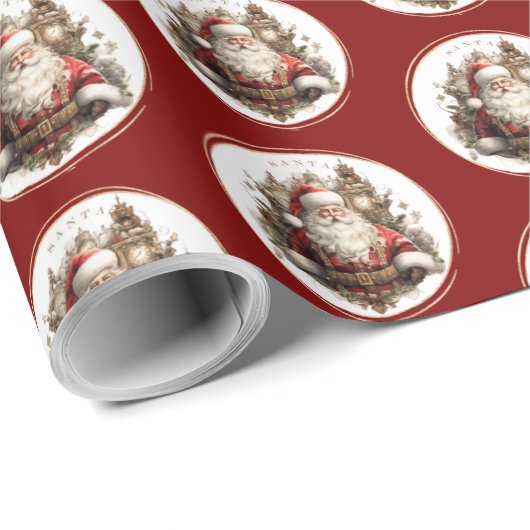 Old World Santa Cadeaupapier (Rol Hoek)