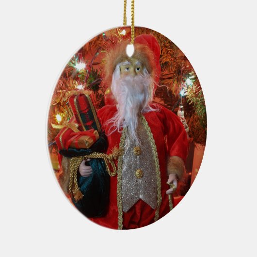 Old World Santa Closeup Keramisch Ornament (Rechts)