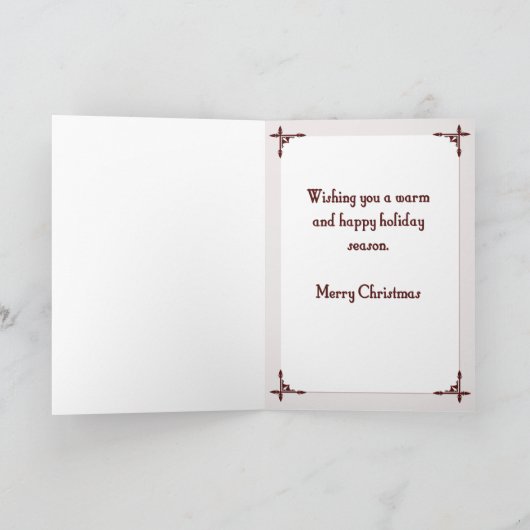 Old World Santa en Cherub Feestdagen Kaart (Binnen)