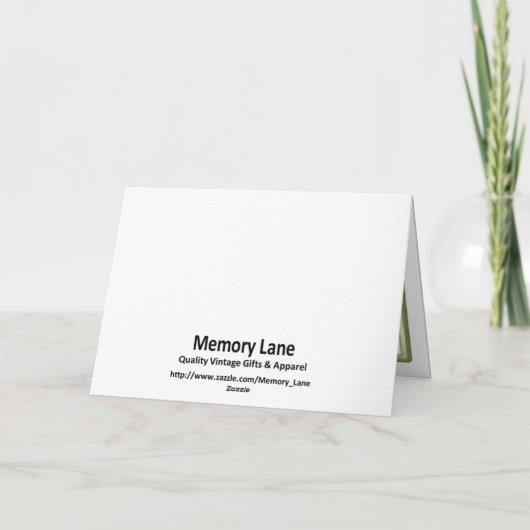 Old World Santa en Cherub Feestdagen Kaart (Achterkant)