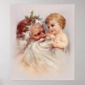 Old World Santa en Cherub Poster (Voorkant)