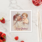 Old World Santa en Cherub Servetten (Insitu)