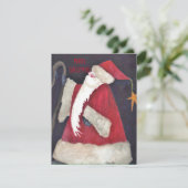Old World Santa  Feestdagenkaart (Staand voorkant)