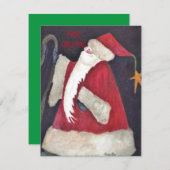 Old World Santa  Feestdagenkaart (Voorkant / Achterkant)