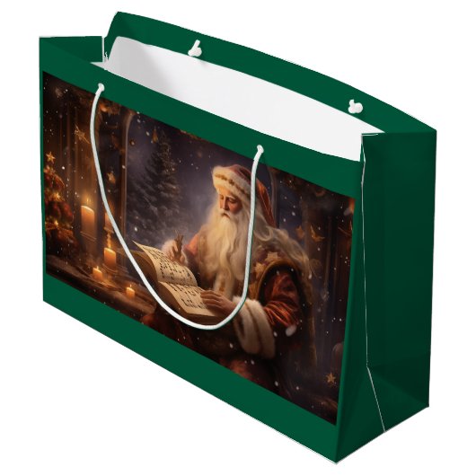 Old World Santa Groot Cadeauzakje (Achterkant Gekanteld)