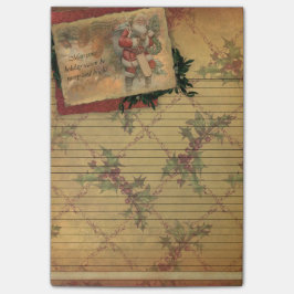 Old World Santa Holiday Season Sticky Note Pad