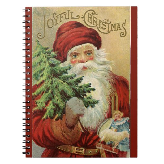 Old World Santa Joyful kerstrood Notitieboek (Voorkant)