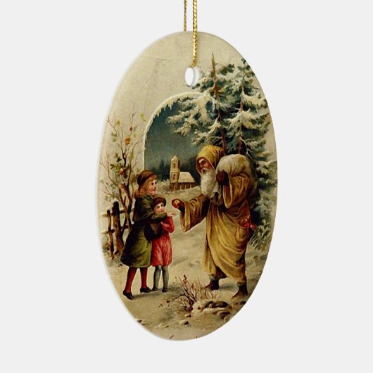 Old World Santa Ornament (Oval) (Rechts)