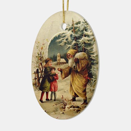 Old World Santa Ornament (Oval) (Links)