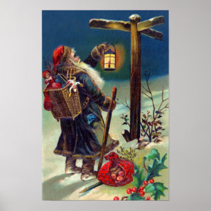Old World Santa Poster