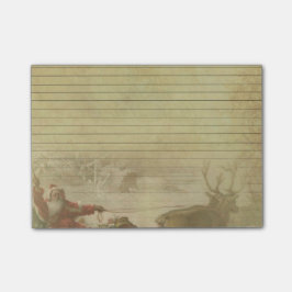 Old World Santa, Sleigh & Reindeer Sticky Note Pad