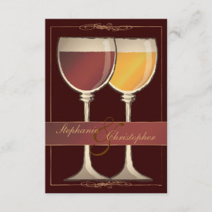Old World Wineglass Wineyard Winery RSVP-kaart RSVP Kaartje