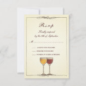 Old World Wineglass Wineyard Winery RSVP-kaart RSVP Kaartje (Achterkant)