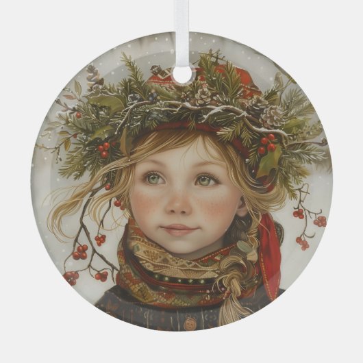Old World Winter Child Glas Ornament (Voorkant)