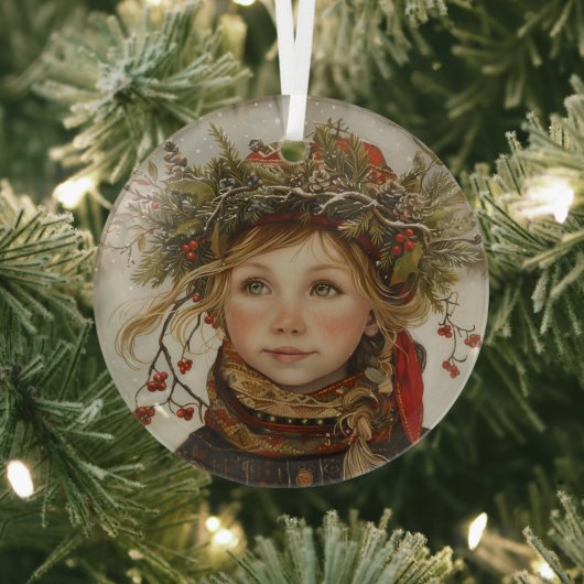 Old World Winter Child Glas Ornament (Insitu)