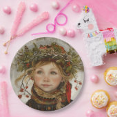 Old World Winter Child Papieren Bordje (Feest)