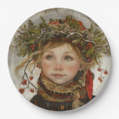 Old World Winter Child Papieren Bordje (Voorkant)