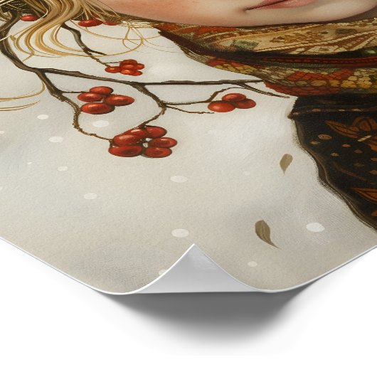 Old World Winter Child Poster (Hoek)