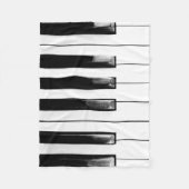 Old Worn Piano Keys Fleece Deken (Voorkant)
