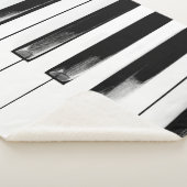 Old Worn Piano Keys Sherpa Deken (3/4)