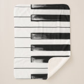 Old Worn Piano Keys Sherpa Deken (Voorkant)