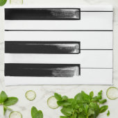 Old Worn Piano Keys Theedoek (Gevouwen)