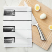 Old Worn Piano Keys Theedoek (Quarter Fold)