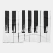 Old Worn Piano Keys Theedoek (Horizontaal)