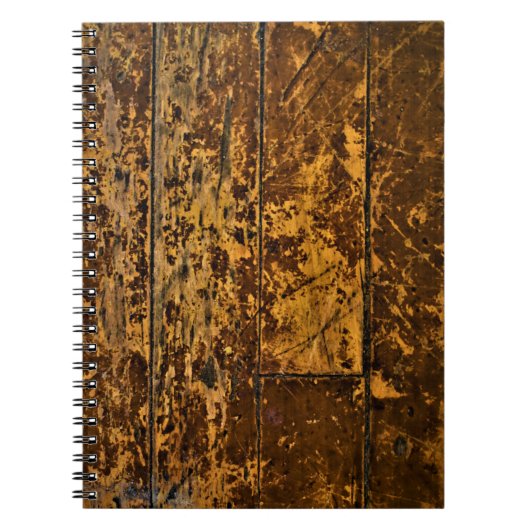 Old Worn Wood Panel Notitieboek (Voorkant)