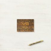 Old Worn Wood Panel Post-it® Notes (Op bureau)