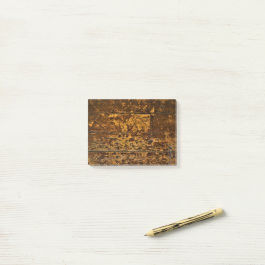 Old Worn Wood Panel Post-it® Notes (Op bureau)