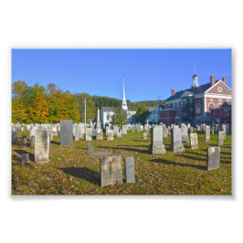 Old Yard Cemetery, Stowe, Vermont Foto Afdruk