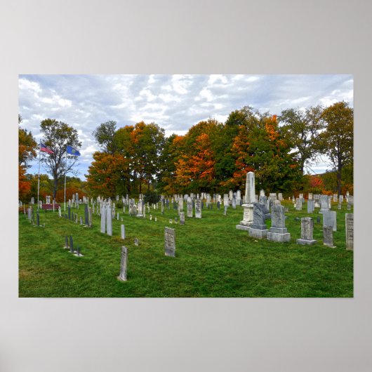 Old Yard Cemetery, Stowe, Vermont Poster (Voorkant)