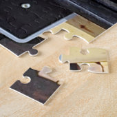 Old Yellow French Van Legpuzzel (Zijkant)