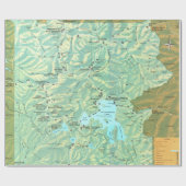 Old Yellowstone National Park Map (1972)  Cadeaupapier (Vlak)
