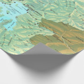 Old Yellowstone National Park Map (1972)  Cadeaupapier (Hoek)