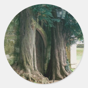 Old Yew Trees Ronde Sticker